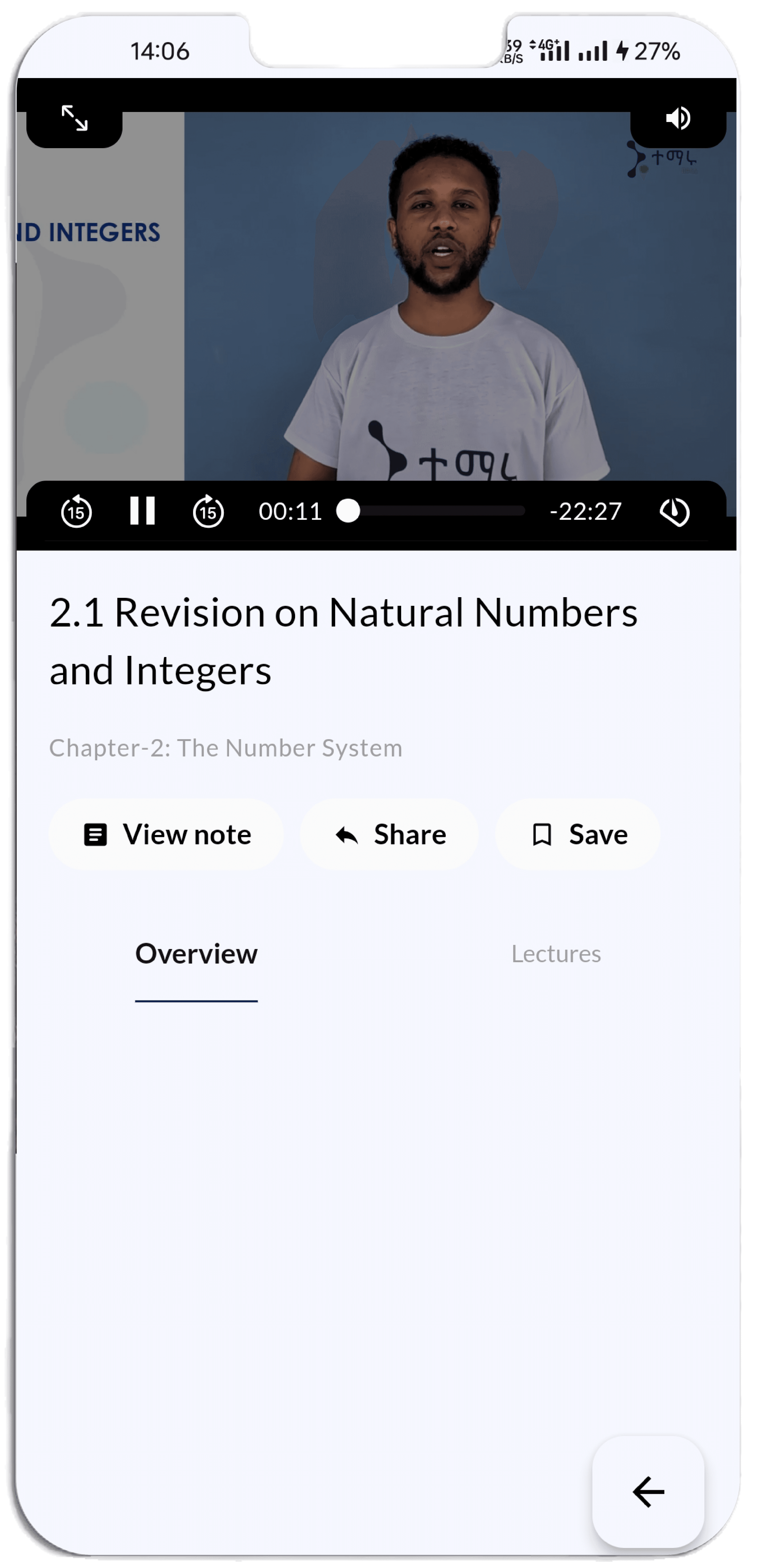 learn page of the mobile app
